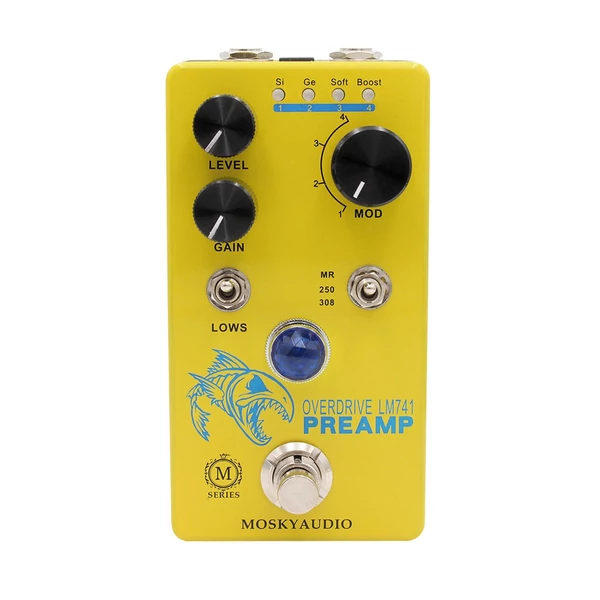 MOSKYAudio Distortion/Overdrive/Előerősítő gitáreffektus pedál - LM741 PREAMP