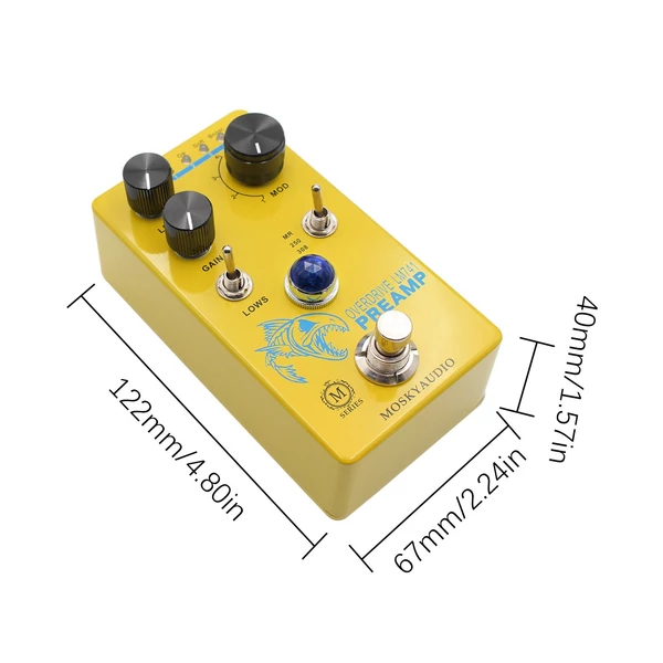 MOSKYAudio Distortion/Overdrive/Előerősítő gitáreffektus pedál - LM741 PREAMP