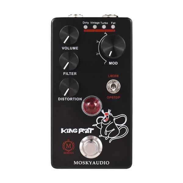 MOSKYAudio Fuzz Distortion Guitar Effekt pedál - KING RAT