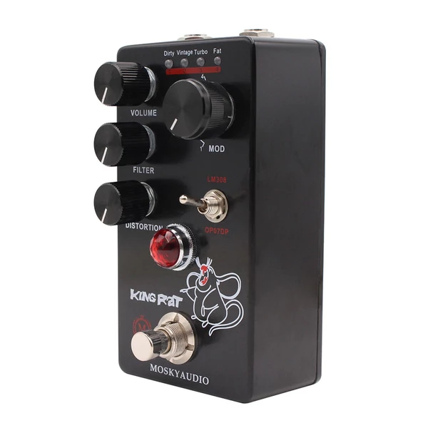 MOSKYAudio Fuzz Distortion Guitar Effekt pedál - KING RAT