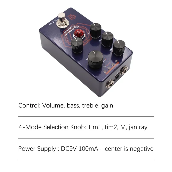 MOSKYAudio Overdrive gitáreffektus pedál - ÁTLÁTSZÓ MEGHAJTÁS