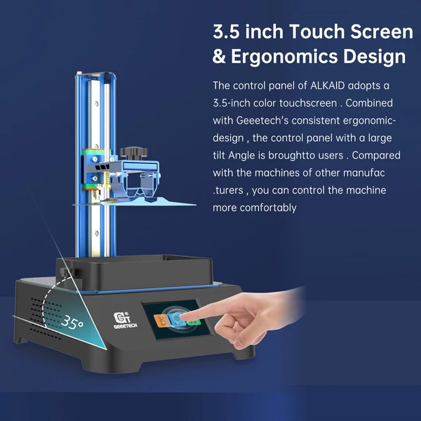 GEEETECH Alkaid 3D nyomtató LCD gyanta 405 nm mátrix UV fényforrás 6,08 hüvelykes 2K LCD képernyővel