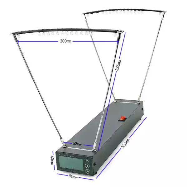 Sebességmérő műszer 0-2000MPS íj sebességmérő eszköz alumínium ötvözet, professzionális ernyő típusú