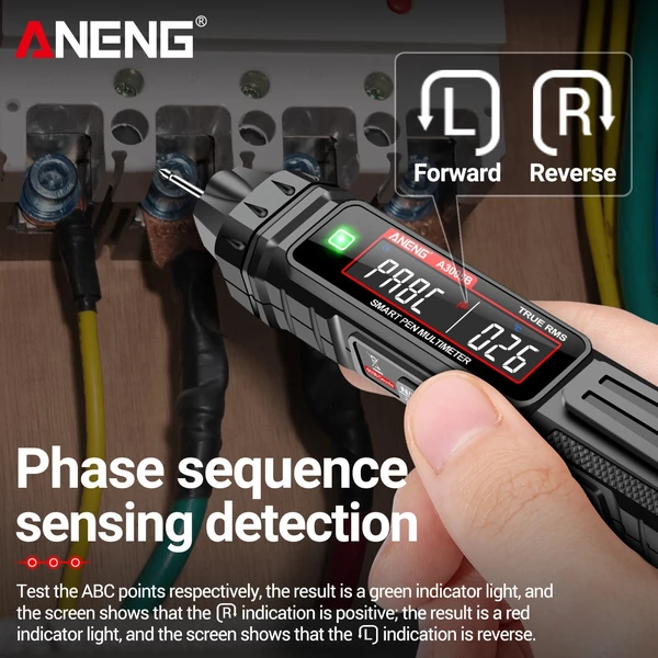 ANENG A3005A/B digitális intelligens professzionális multiméter érzékelő toll fázissorrend-vizsgáló AC feszültségmérő érintés nélküli feszültségmérő elektromos szerszám - Típus 3