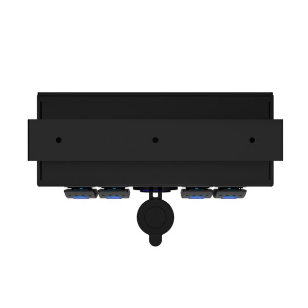 4 Gang Rocker billenőkapcsoló doboz 4 irányú USB gyorstöltő kék fény kapcsoló Kettős USB 4.8A 12/24V univerzális többfunkciós szerelődoboz lakókocsi kamion utánfutó jachthoz