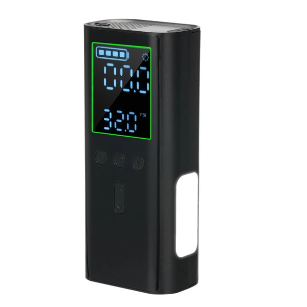Hordozható légkompresszor vezeték nélküli USB autó motorkerékpár golyós gumiabroncshoz, felfújható automatikus kikapcsolás digitális nyomásmérő LED-lámpával