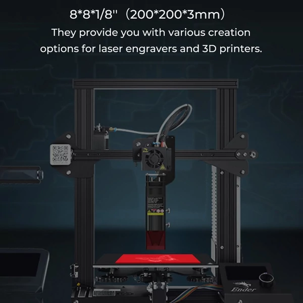 Creality 8x8x1/8 hüvelykes háromszínű átlátszó akril lapok (10db)