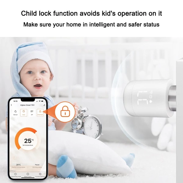 Tuya Zigbee intelligens vezeték nélküli alkalmazásvezérlő fűtési termosztát radiátorszelepek, amelyek kompatibilisek az Amazon Alexa Google Home termékkel (3 db)