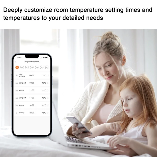 Tuya Zigbee intelligens vezeték nélküli alkalmazásvezérlő fűtési termosztát radiátorszelepek, amelyek kompatibilisek az Amazon Alexa Google Home termékkel (3 db)