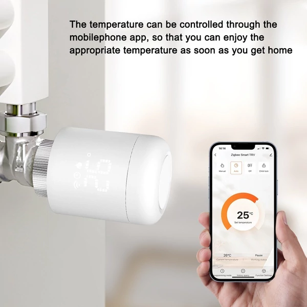 Tuya Zigbee intelligens vezeték nélküli alkalmazásvezérlő fűtési termosztát radiátorszelepek, amelyek kompatibilisek az Amazon Alexa Google Home termékkel (3 db)