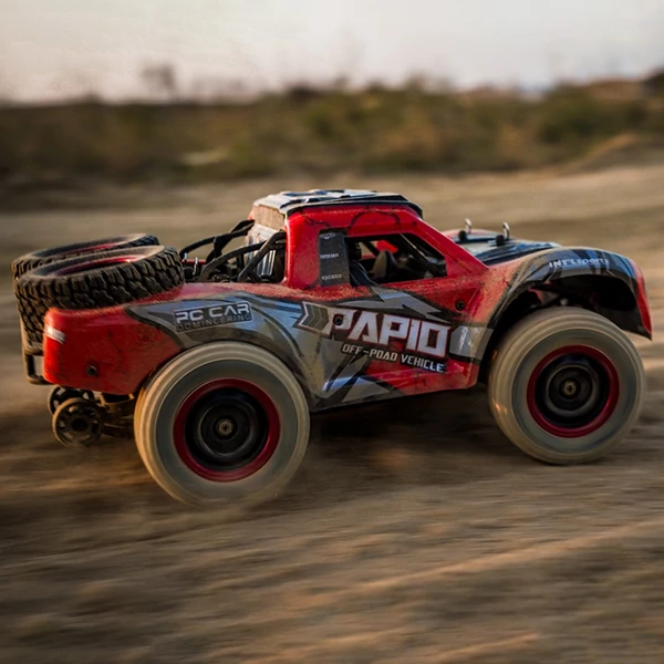 YDJ-D843-YW 2,4 GHz-es 4WD távirányítós 40km/h terepjáró teherautó - Piros, 1 akkumulátor