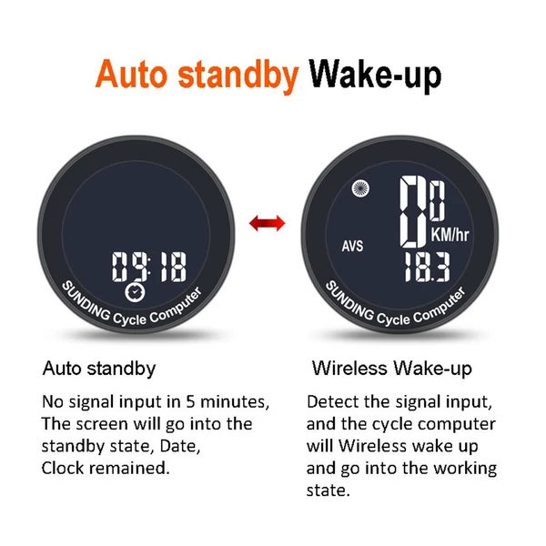 Sunding 589 1,8 hüvelykes vezeték nélküli kerékpáros számítógép, vízálló sebességmérő, többfunkciós kilométerszámláló