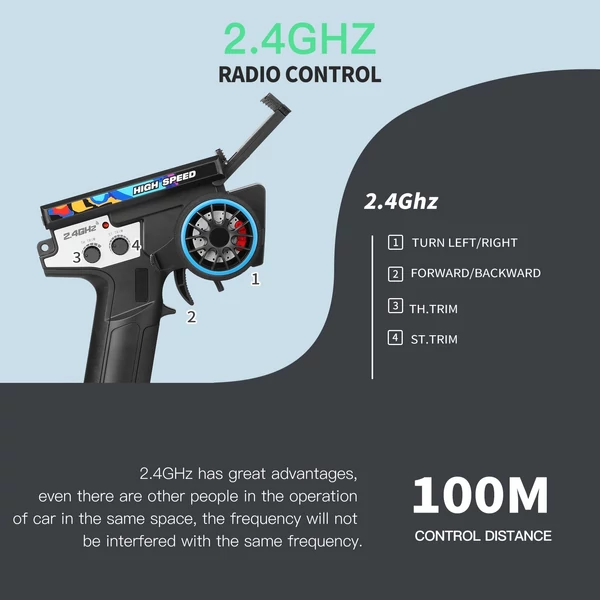 WLtoys 144011 távirányítós 1/14 2,4 GHz 65 KM/H sebesség 4WD terepjáró autó - 3 akkumulátor