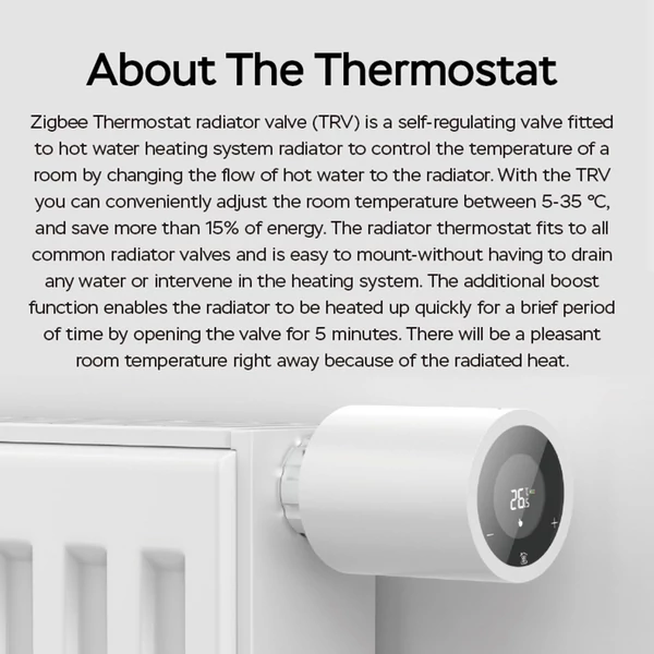 Intelligens termosztatikus radiátorszelep - (5 db/csomag)