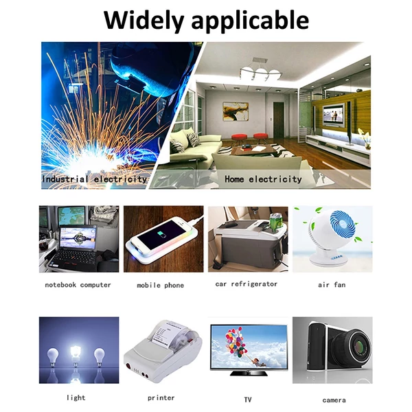 Tiszta szinuszos inverter DC 12V/24V - AC 100V-120V 800W Tiszta szinuszos inverter, kettős USB-portos hűtőventilátor autós lakóautó-csónak hálózaton kívüli áramellátásához