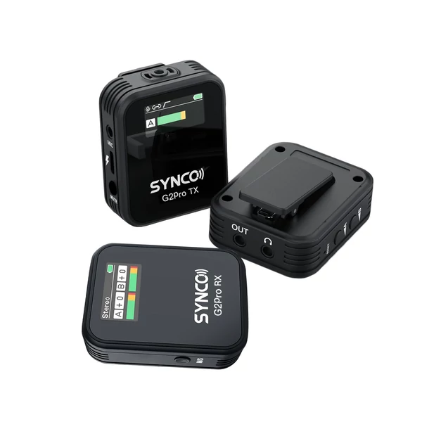 SYNCO G2A1 Pro vezeték nélküli mikrofonrendszer 1 vevővel és 2 mikrofonnal