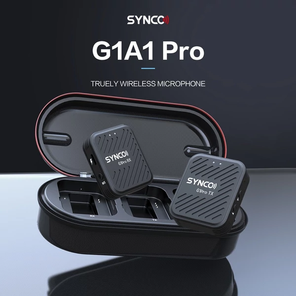 SYNCO G1A1 Pro vezeték nélküli mikrofonrendszer 1 vevővel és 1 mikrofonnal