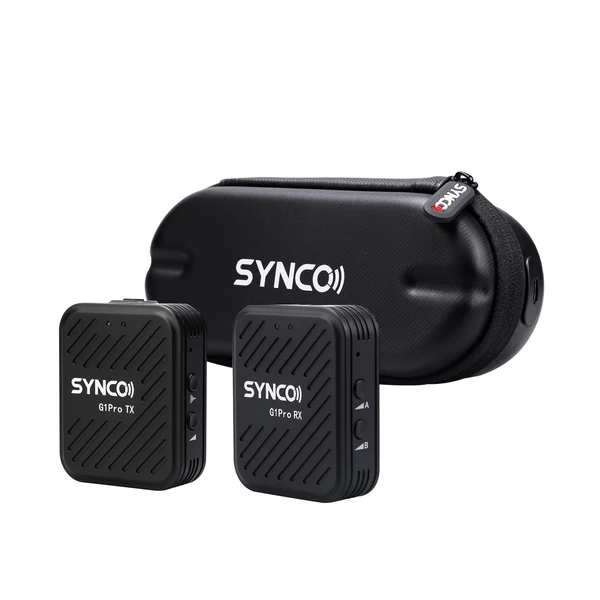 SYNCO G1A1 Pro vezeték nélküli mikrofonrendszer 1 vevővel és 1 mikrofonnal