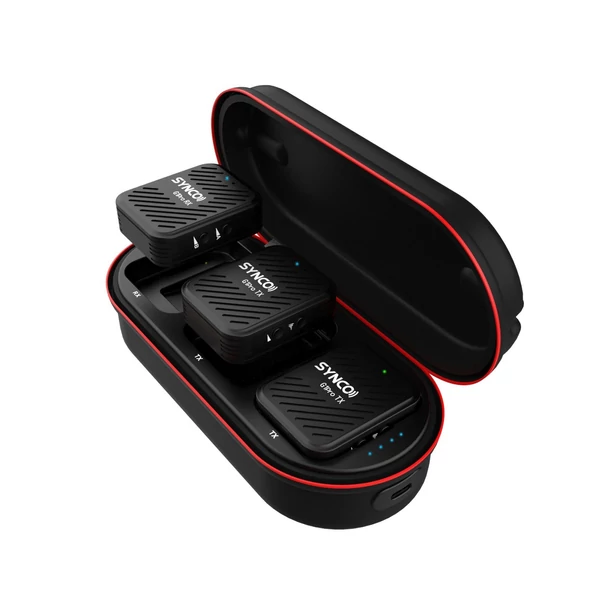 SYNCO G1A1 Pro vezeték nélküli mikrofonrendszer 1 vevővel és 2 mikrofonnal
