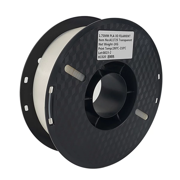 KINGROON 3D nyomtató PLA filament 1 kg 1,75 mm méretpontosság +/-0,02 mm szabványos 3 tekercs - fekete, szürke, átlátszó