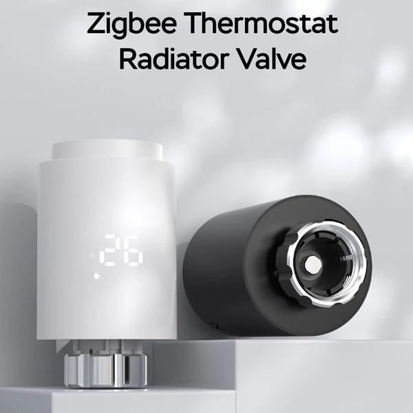 Intelligens termosztatikus radiátorszelep LED kijelzővel - Fekete