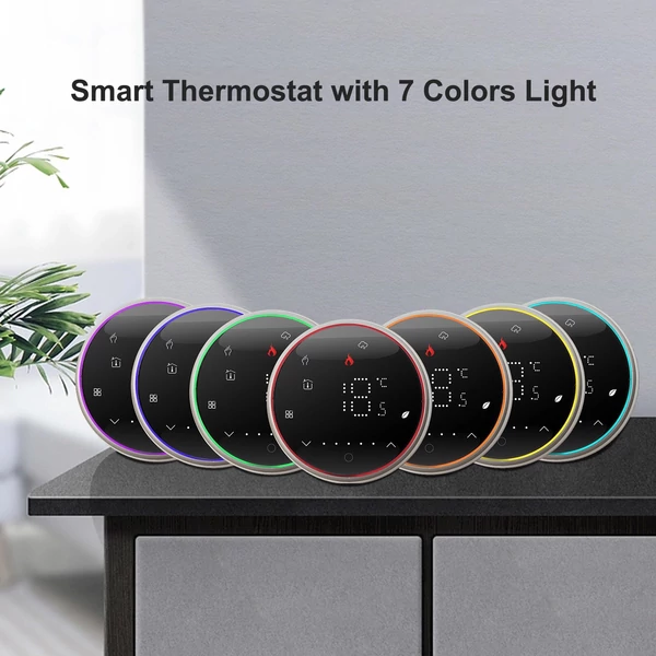 Intelligens termosztát 16A digitális programozható padlófűtés hőmérséklet-szabályozó Digitális fali termosztát szabályozható fényszínnel elektromos fűtéshez