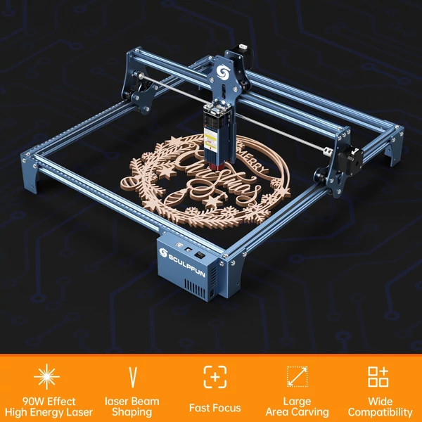 SCULPFUN S9 5,5 W lézergravírozó Y-tengely hosszabbító készlettel