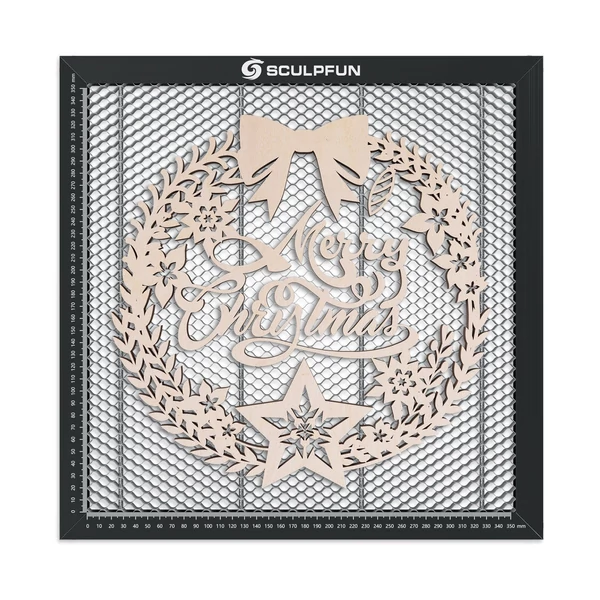 SCULPFUN S9 5W lézergravírozó 400x400 mm-es méhsejt táblával