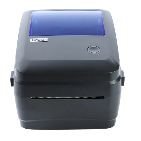 Asztali szállítási címkenyomtató Közvetlen hőnyomtatás USB-csatlakozás 1D/2D vonalkód támogatás 230 mm-es papírszélesség belső papírtálcával - Szürke