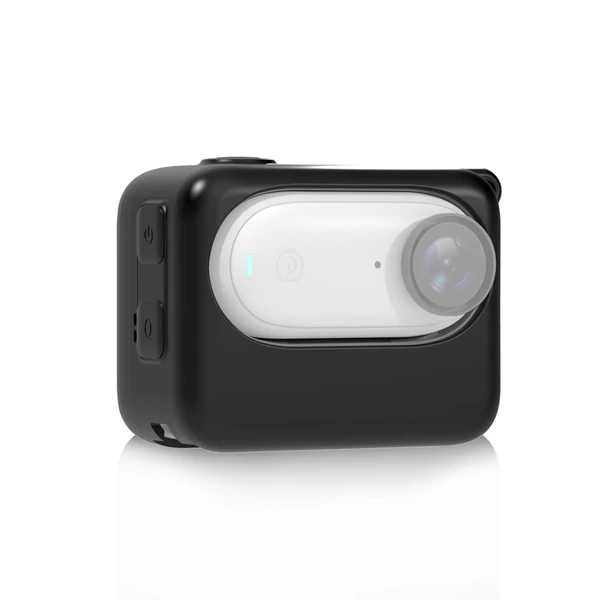 PULUZ PU865 kameravédő tok, szilikon burkolat, karcmentes, kompatibilis az Insta360 GO 3-mal - Fekete