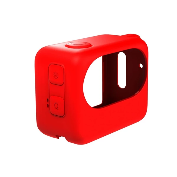 PULUZ PU865 kameravédő tok, szilikon burkolat, karcmentes, kompatibilis az Insta360 GO 3-mal - Piros