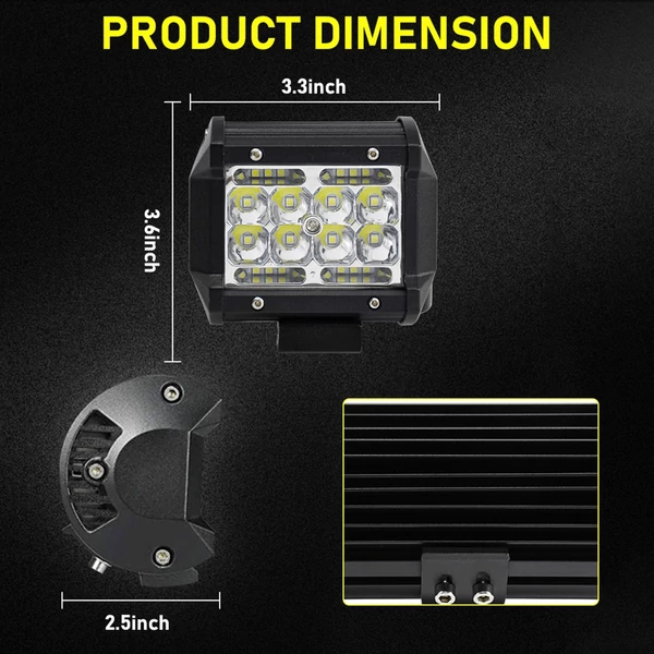 4 hüvelykes LED munkalámpa rudak 60W 6000LM LED ködlámpák - 1 csomag