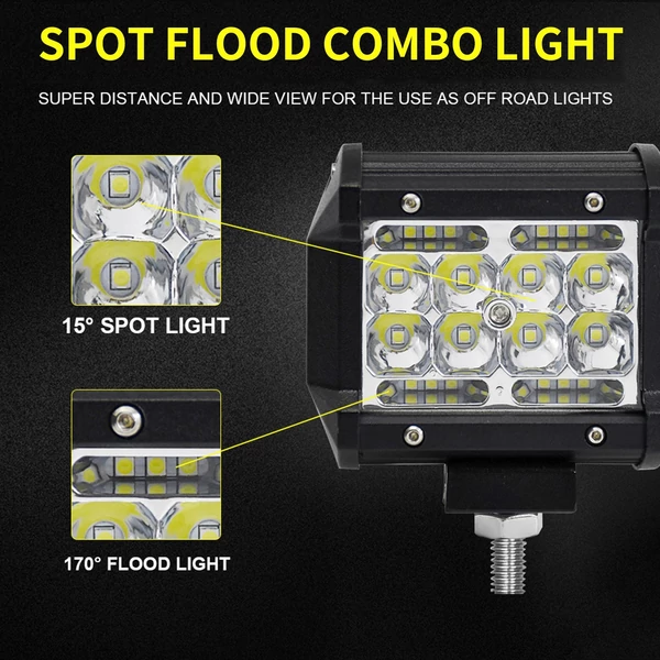 4 hüvelykes LED munkalámpa rudak 60W 6000LM LED ködlámpák - 1 csomag