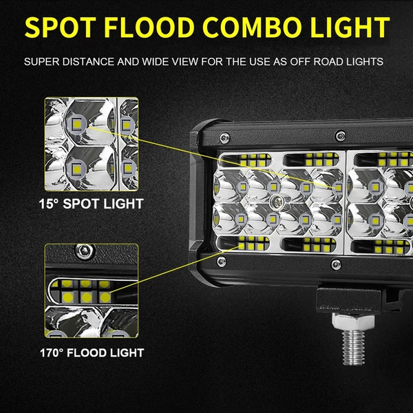 4 hüvelykes LED munkalámpa rudak 60W 6000LM LED ködlámpák - 2 csomag