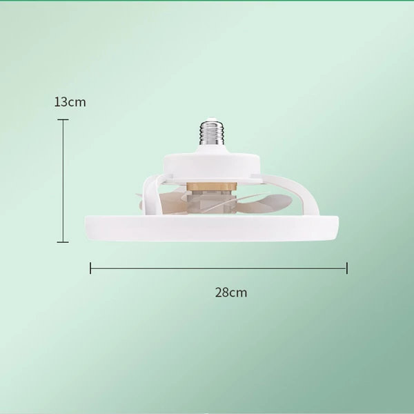 Intelligens távirányítós LED ventilátor lámpa E27 csavaros szabályozható, aromaterápiás világítás ventilátor lámpa - Fehér
