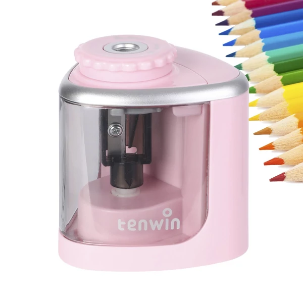 Tenwin hordozható elektromos ceruzahegyező - Pink