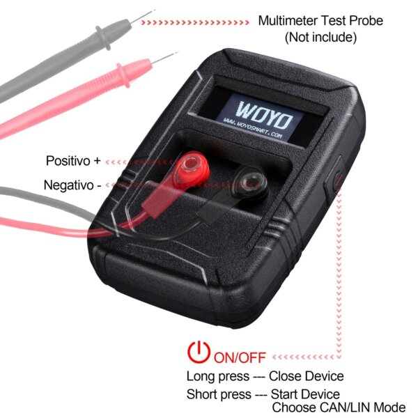 WOYO kézi CAN/LIN digitális mérőműszer átviteli sebességmérő