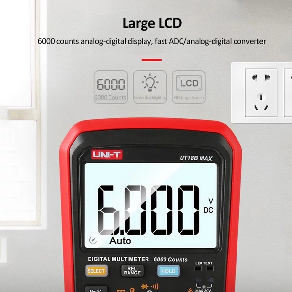 UNI-T UT17B MAX digitális multiméter 1000V 6000 számlálós Multiteszter teszter VFD True RMS voltmérő ampermérő