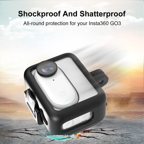 PULUZ PU866B sportkamera védőkeret védőtok ház Ütésálló csere Insta360 GO 3-hoz