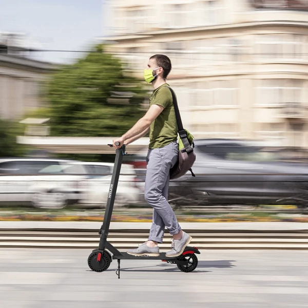 WELKIN WKES006 8 hüvelykes méhsejt gumiabroncs 350 W összecsukható elektromos robogó max. 15 km hatótáv