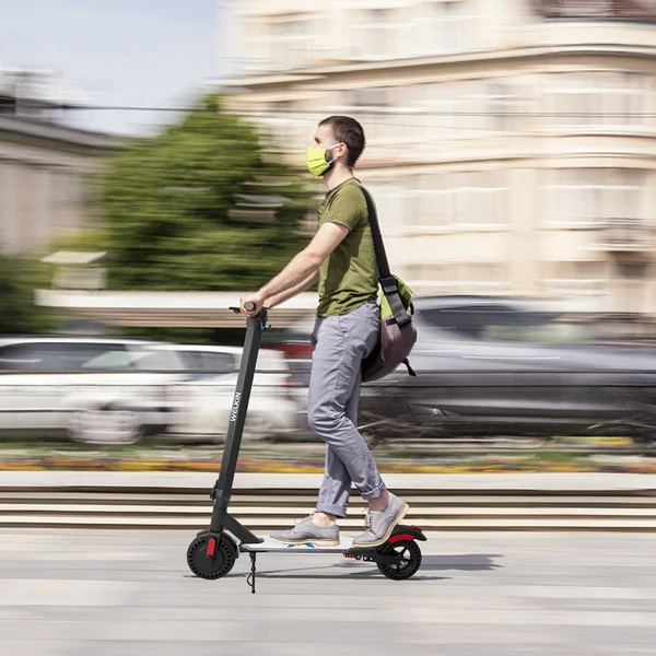 WELKIN WKES0068 hüvelykes méhsejt gumiabroncs, 350 W összecsukható elektromos robogó, max. 15 km hatótáv, fénytáblával