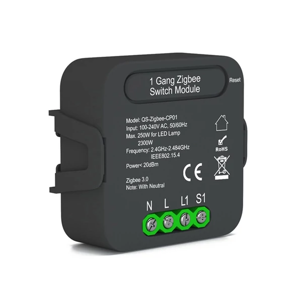 QS-Zigbee-CP01 Tuya ZigBee intelligens kapcsolókonvertáló modul, kompatibilis az Alexa Google Home hangvezérléssel (átjáróval használva)