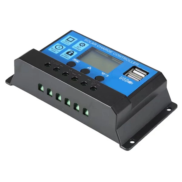Napelemes energiatermelő rendszer 25 W napelem + 6000 W inverter DC 12 V-tól AC 220 V-ig intelligens LCD kijelzővel, kettős USB töltőporttal + 30 A napelemes töltésvezérlő