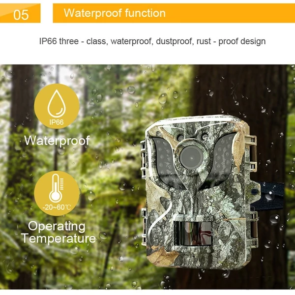 Outdoor Trail kamera IP66 Vízálló vadászkamera infravörös éjszakai látás