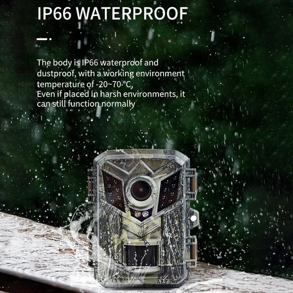 IP66 vadászkamera 0,2 s trigger sebesség, éjszakai látás, nyomvonal kamera vad megfigyeléshez