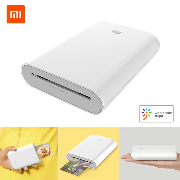 Xiaomi Pocket Photo Printer Zink hordozható fotó AR nyomtató 400dpi megosztással, 500mAh