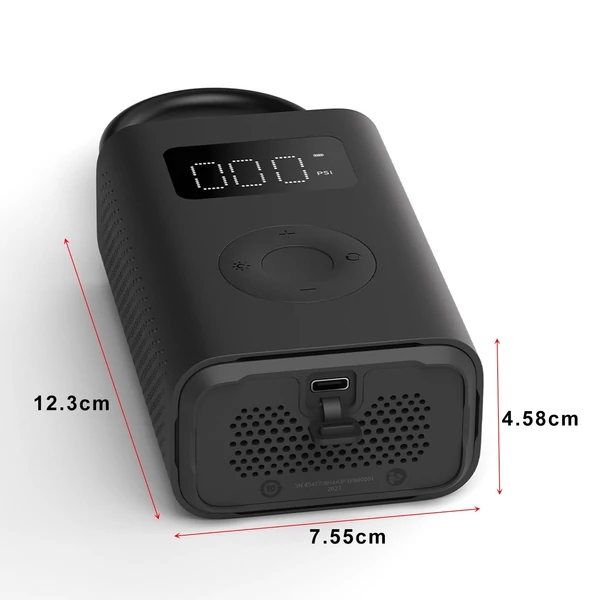 Xiaomi Mijia hordozható elektromos légszivattyú 2 autóhoz, kerékpárhoz, robogógumihoz, kosárlabda felfújáshoz