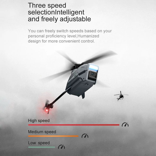 L1 2,4 GHz-es távirányítós helikopter 8K 6 tengelyes giroszkóp optikai áramlású egy propellerrel csűrő nélkül - 1 akkumulátor