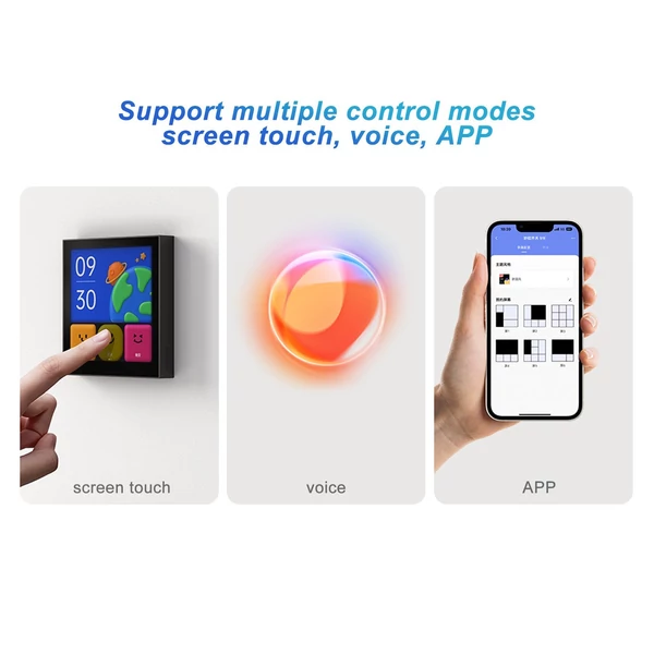 Aqara Smart Switch S1E Touch Control 4 hüvelykes Full LED időzítő naptár teljesítménystatisztika jelenetbeállító távirányító a Homekit Aqara APP-hoz