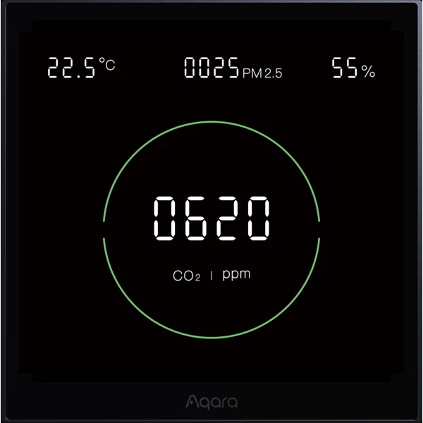 Aqara S1 levegőminőség-figyelő panel Omni-irányú levegő-CO2 PM2.5 hőmérséklet-páratartalom-figyelés